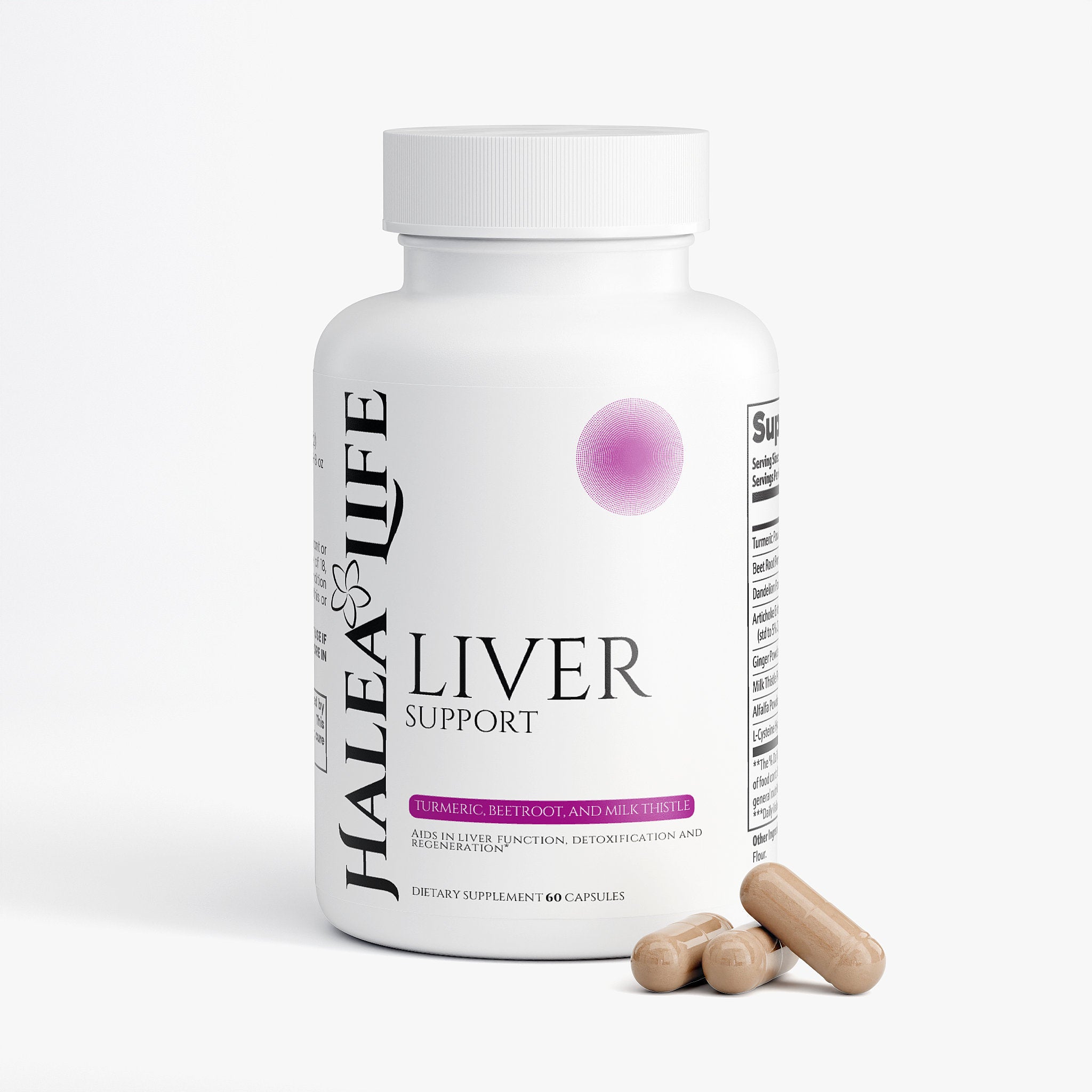 Halea Life Liver Support with milk thistle silymarin for liver detoxification and regeneration