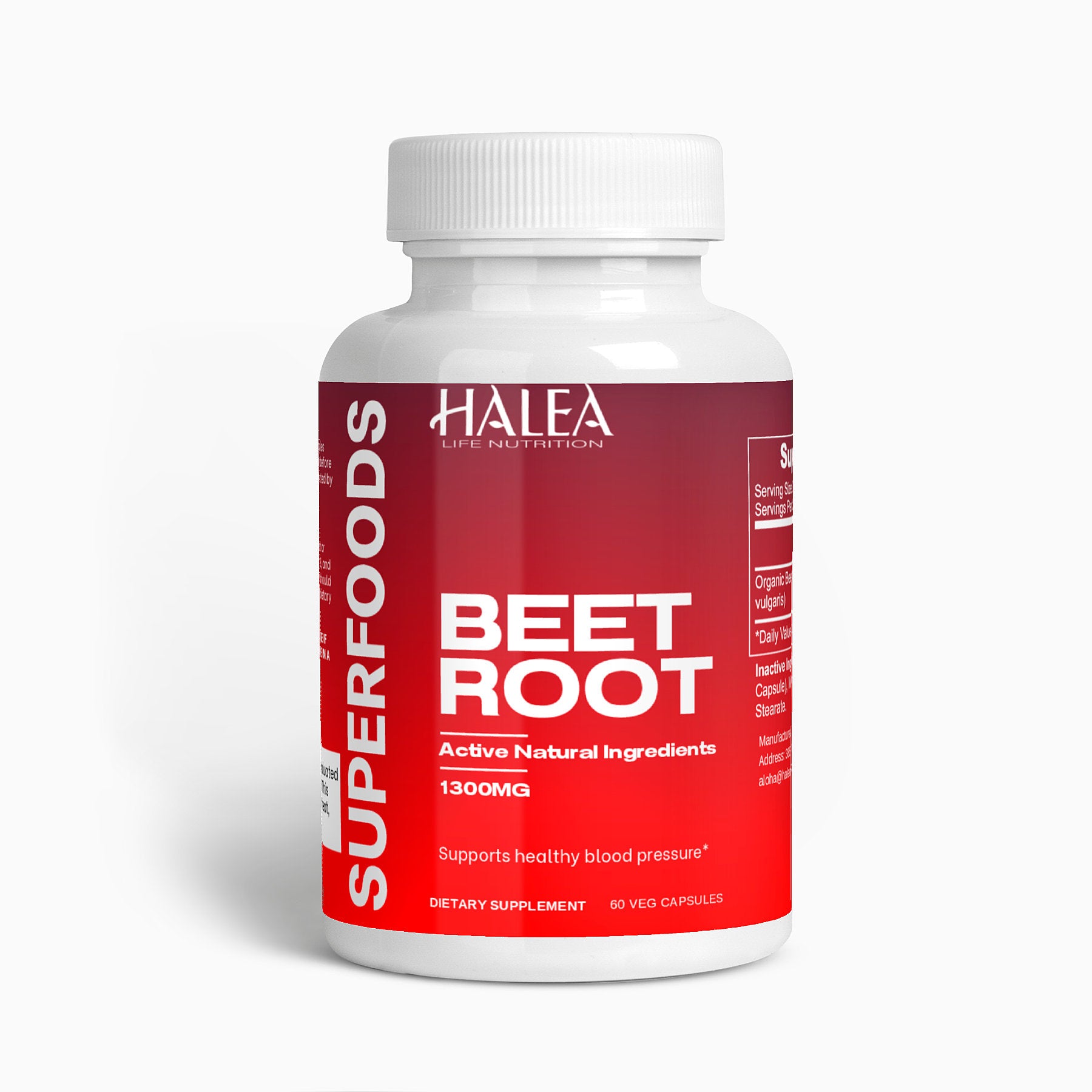 Halea Life Nutrition Organic Beetroot Powder Capsules