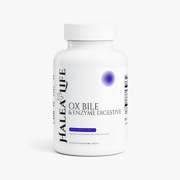 Halea Life Ox Bile and Enzyme Digestive Complex for fat digestion bile support and enzyme optimization
