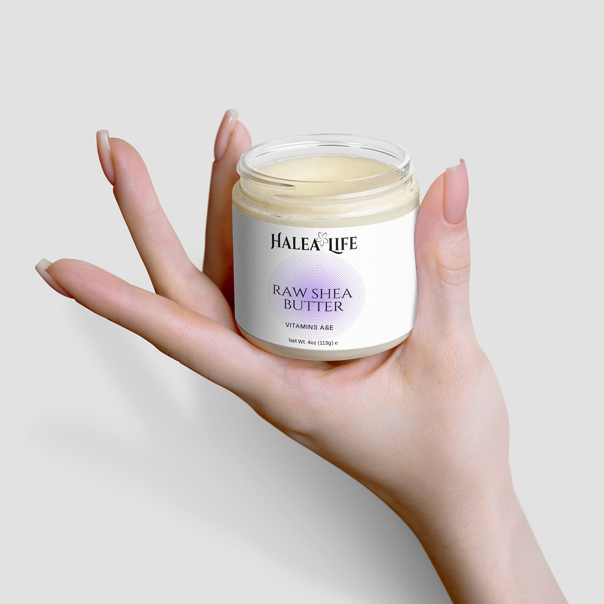 Halea Life Pure Shea Butter for cracked heels cuticle repair and all-over skin hydration