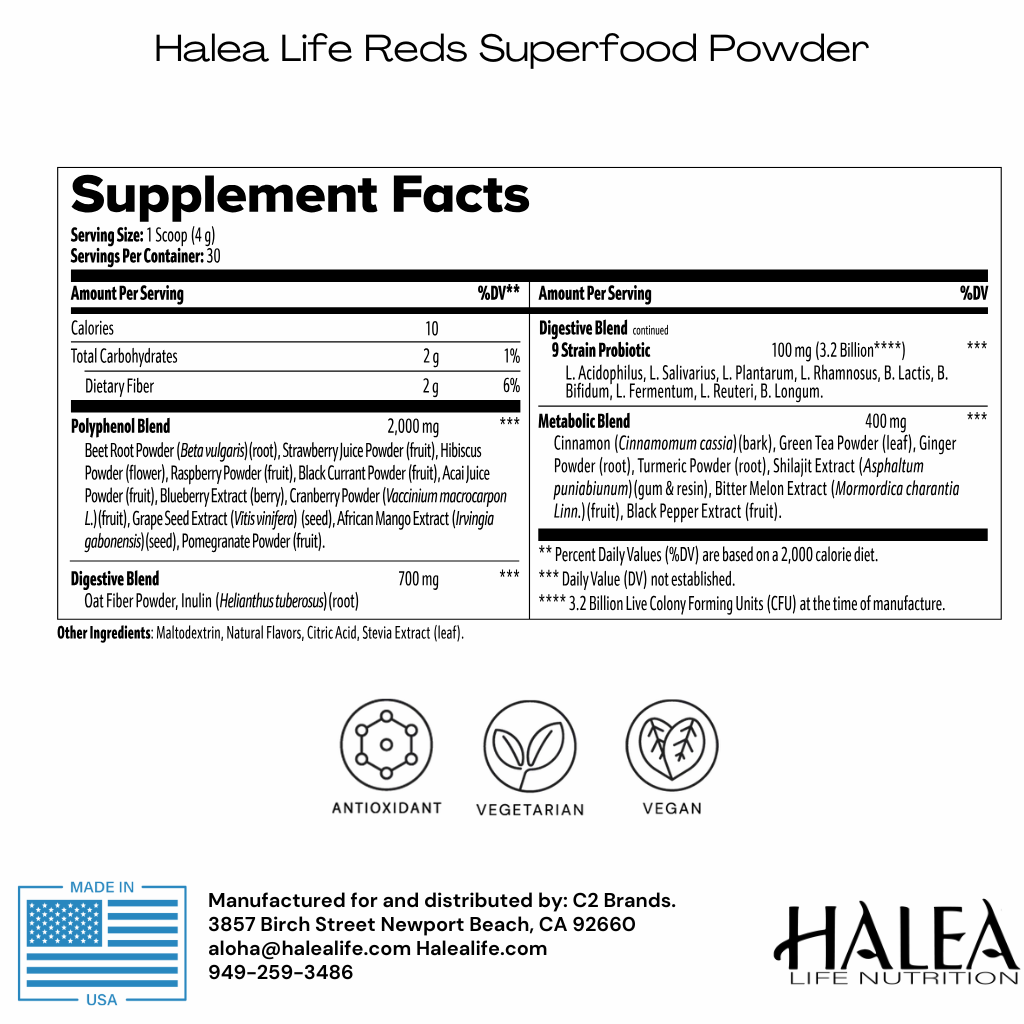 Halea Life Nutrition Reds Superfood Powder