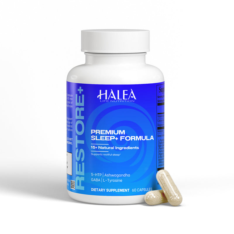 Halea Life Sleep Restore+ Capsules with Melatonin, Magnesium, and Ashwagandha