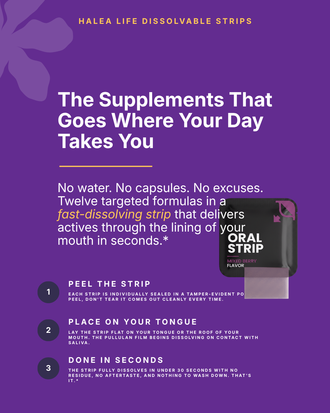 Iron + Folate Strips - 19mg Iron & 400mcg Vitamin B9