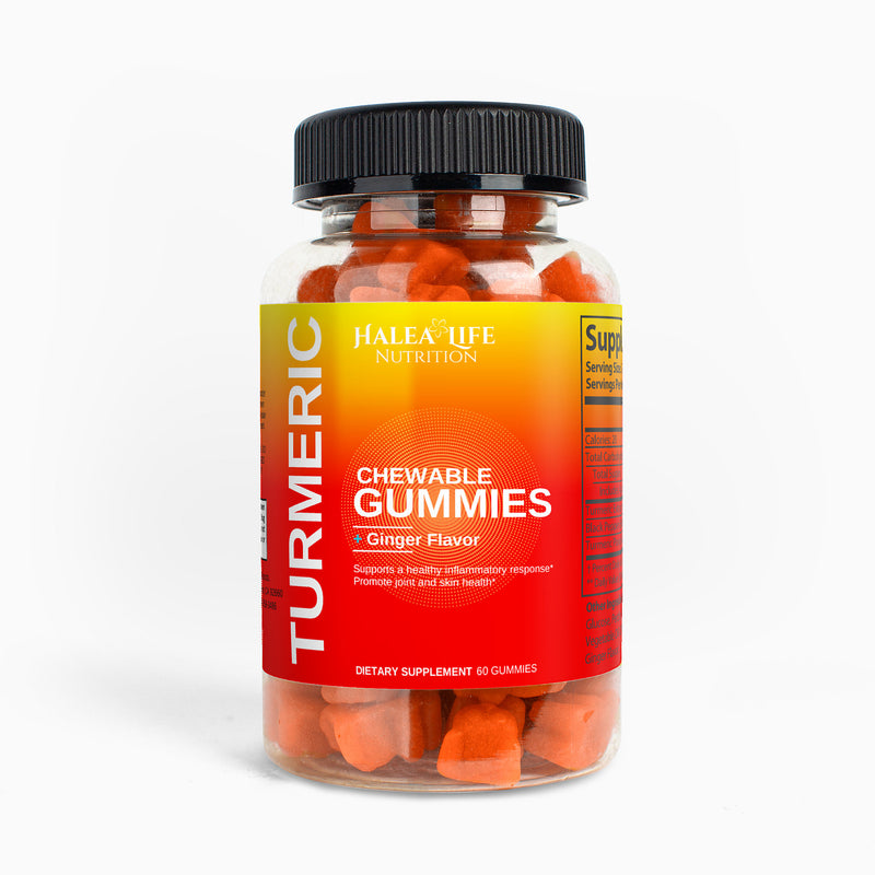 Jar of Halea Life Nutrition Turmeric Chewable Gummies 