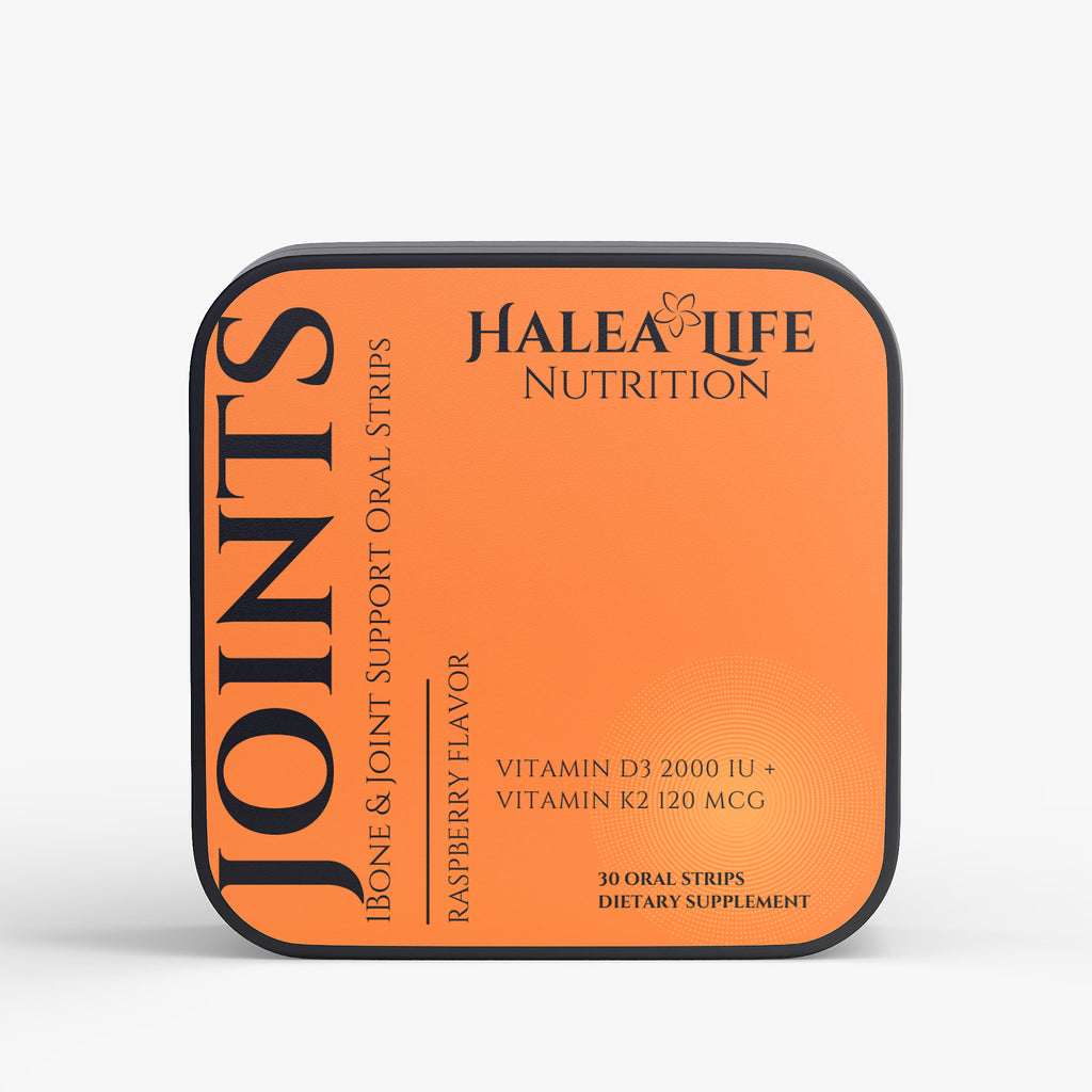 Halea Life Nutrition joint support oral strips packaging on a white background