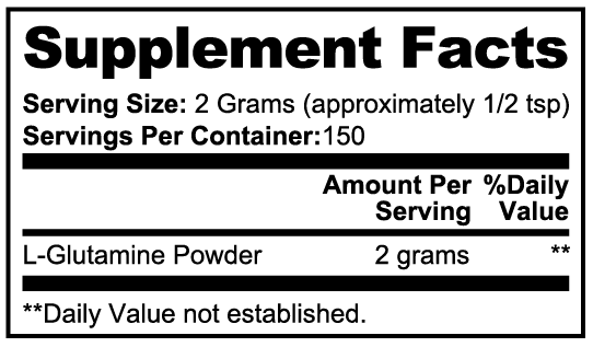 L Glutamine Powder Unflavored 300g